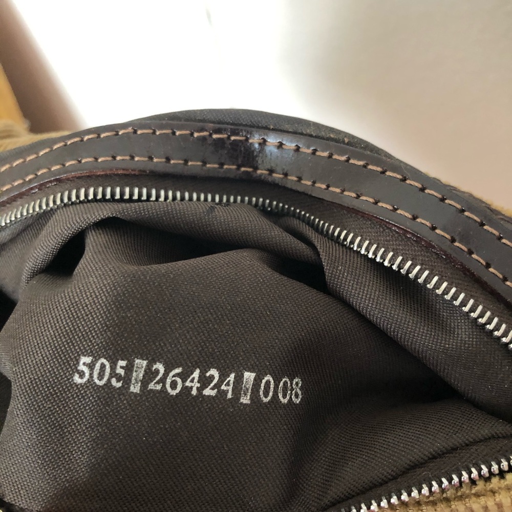 Fendi Beige Corduroy Baguette Bag Authentic Y2K - Picture 6 of 8